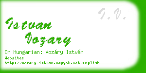 istvan vozary business card